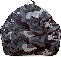 Vista 790 de Posh Creations Puf estructurado cómodo para jugar, leer y ver la televisión, Malibu Lounge, tela de lona para colorear, criaturas