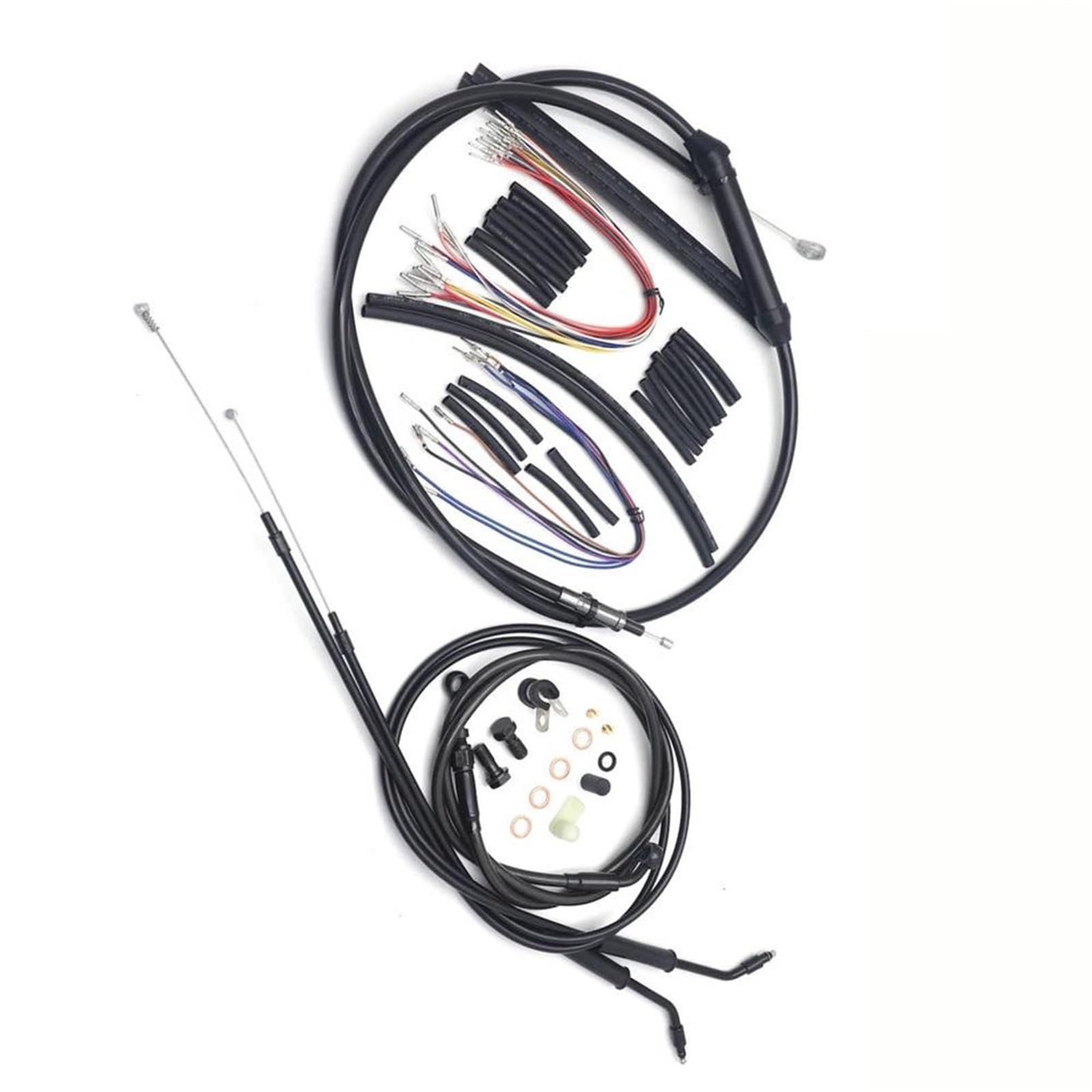 Kit de câbles de frein Harley Softail Deuce FXSTD 2007 finition inox