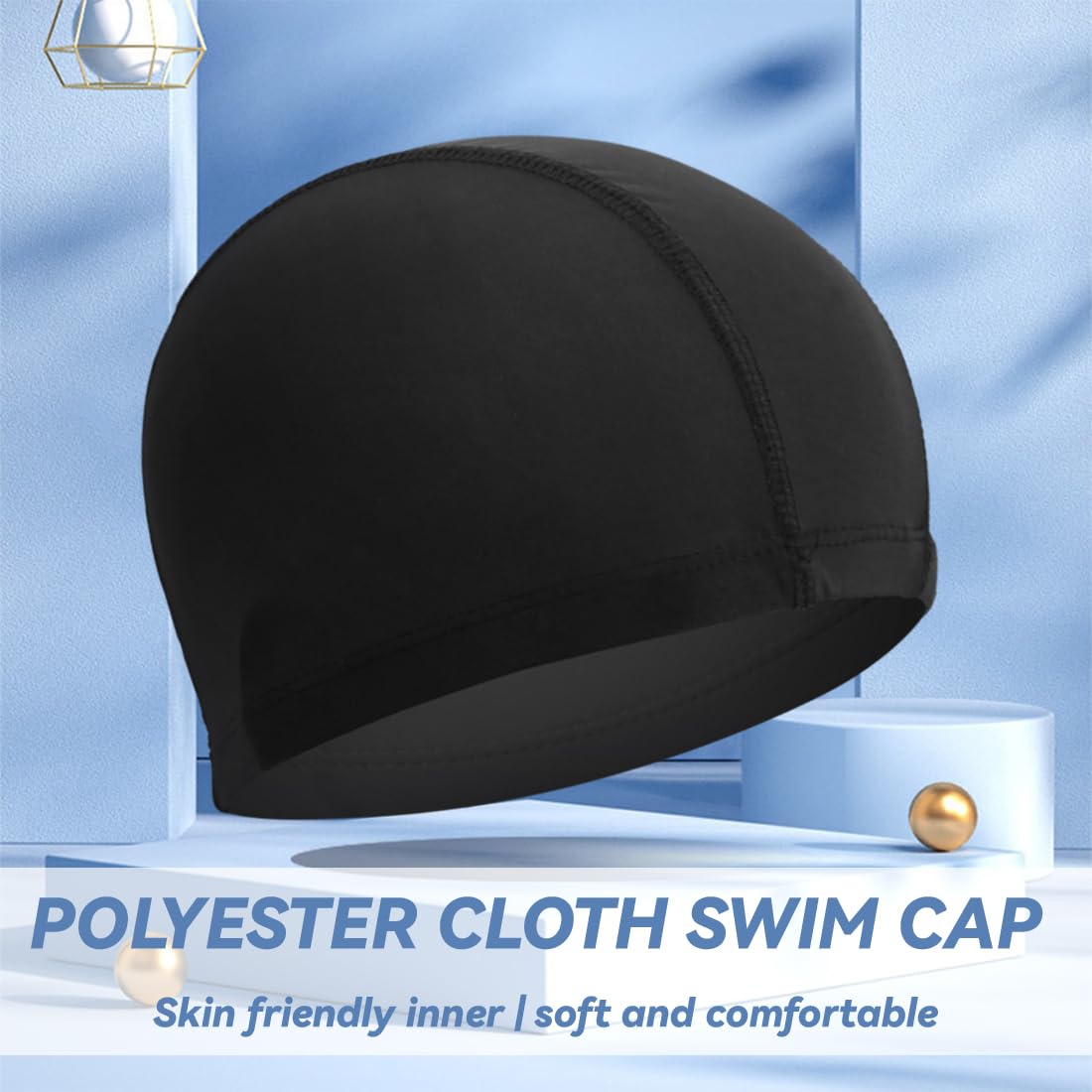 Gorro de natación suave unisex para pelo largo hombres piscina flexible ligero