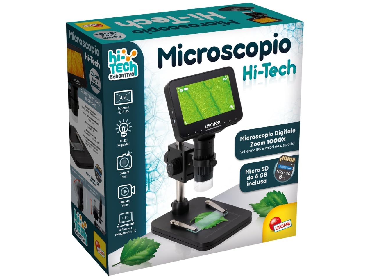 Lisciani Giochi - Hi-Tech Pädagogisches Mikroskop, 109869