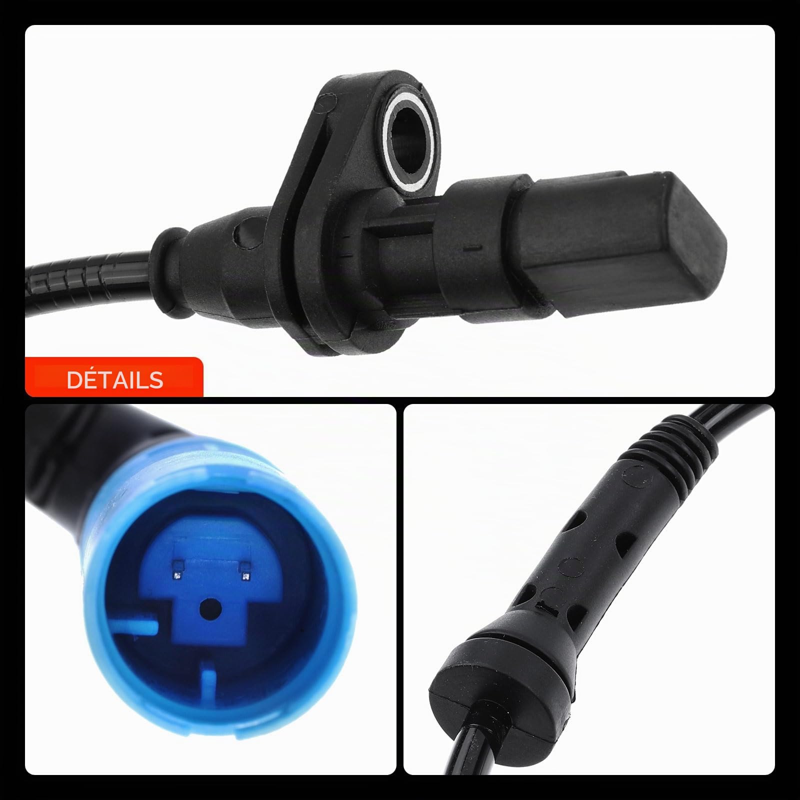 Frankberg Capteur de vitesse de roue ABS avant gauche droit 34526756382 | Compatible avec: Série 3 E46, Série 3 Touring E46