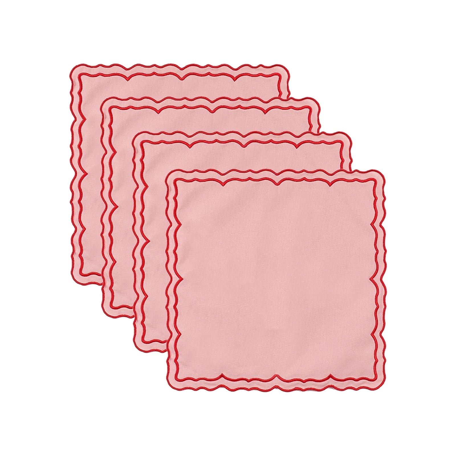 WZPTLKIBAD Dinner Placemat Napkins, Scallop Edge, 13 * 19 inch