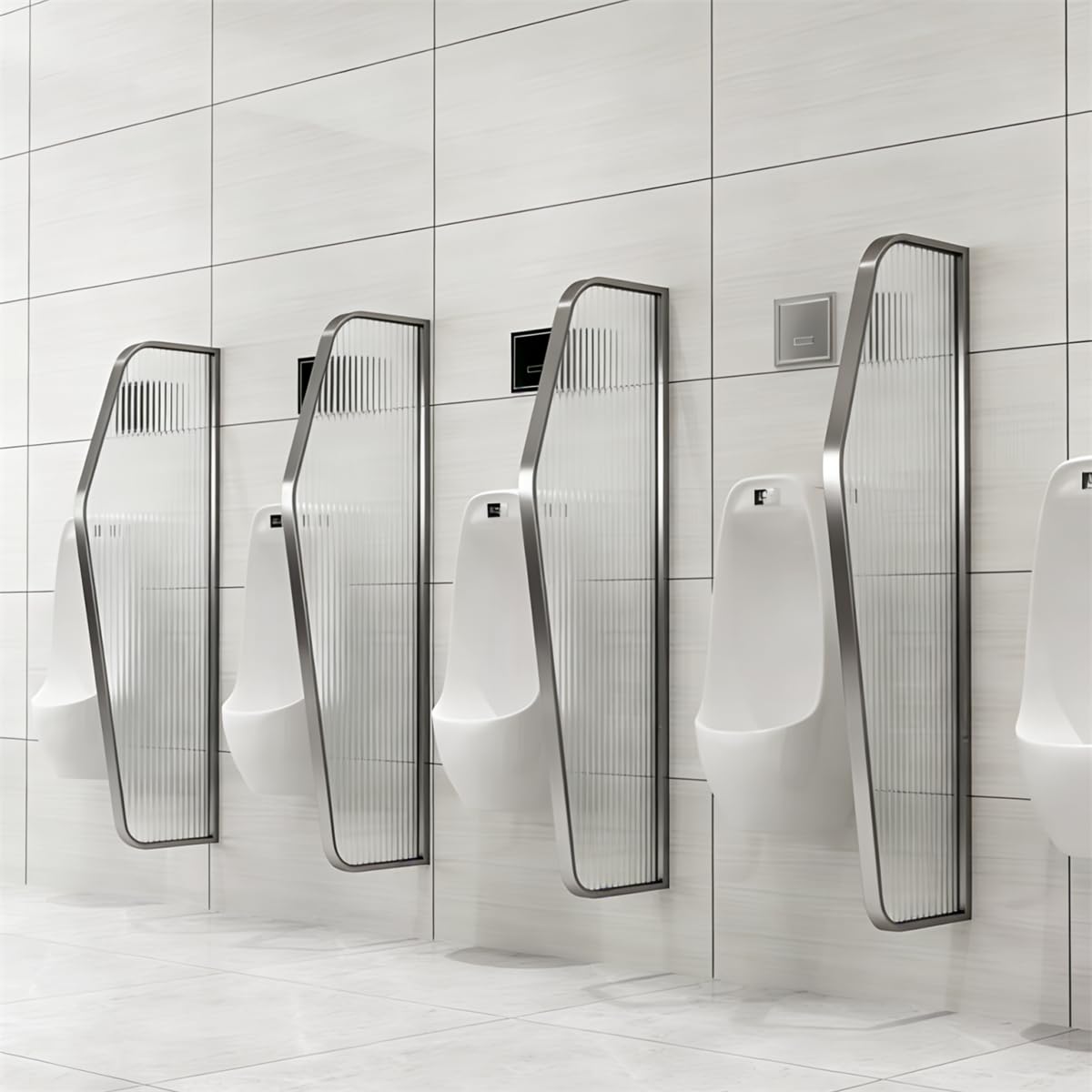 WSNCXFW Urinal Screen Toilet Partition, Wall-Mounted Urinal Screen Toilet Privacy Divider,Men's Urinal Partition,for Schools/kindergartens/Public Places,E,3PCS