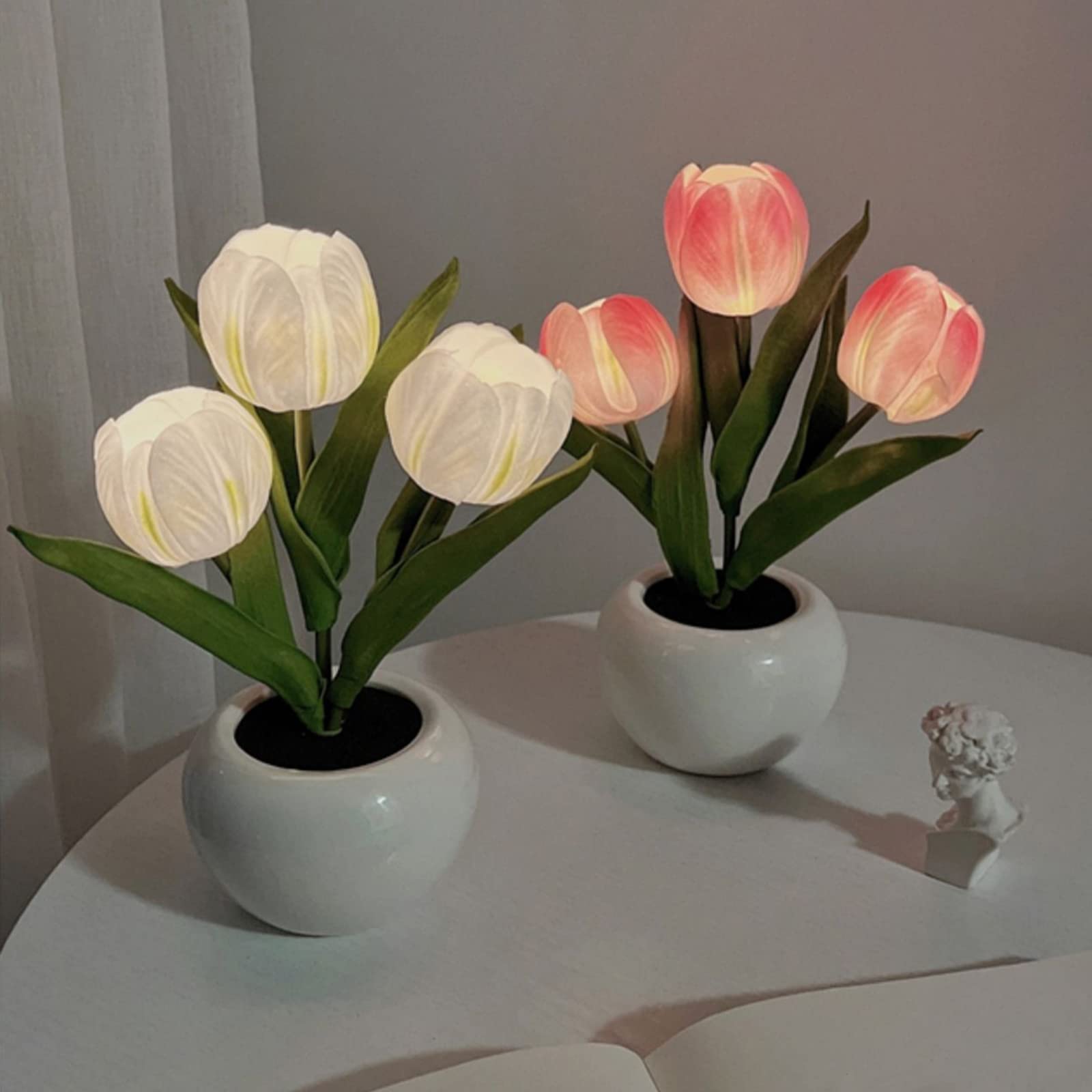 Amazon.co.jp : チューリップ テーブルランプ 雰囲気LEDライト 枕元