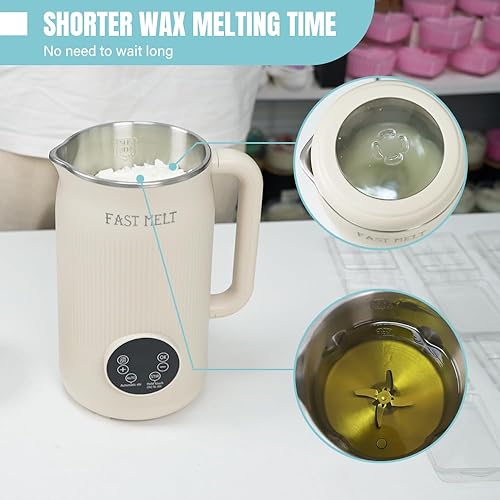 Miniatura 4 de TOAUTO Olla de fusión y mezcla de cera de 1.2L para aficionado de bricolaje de velas