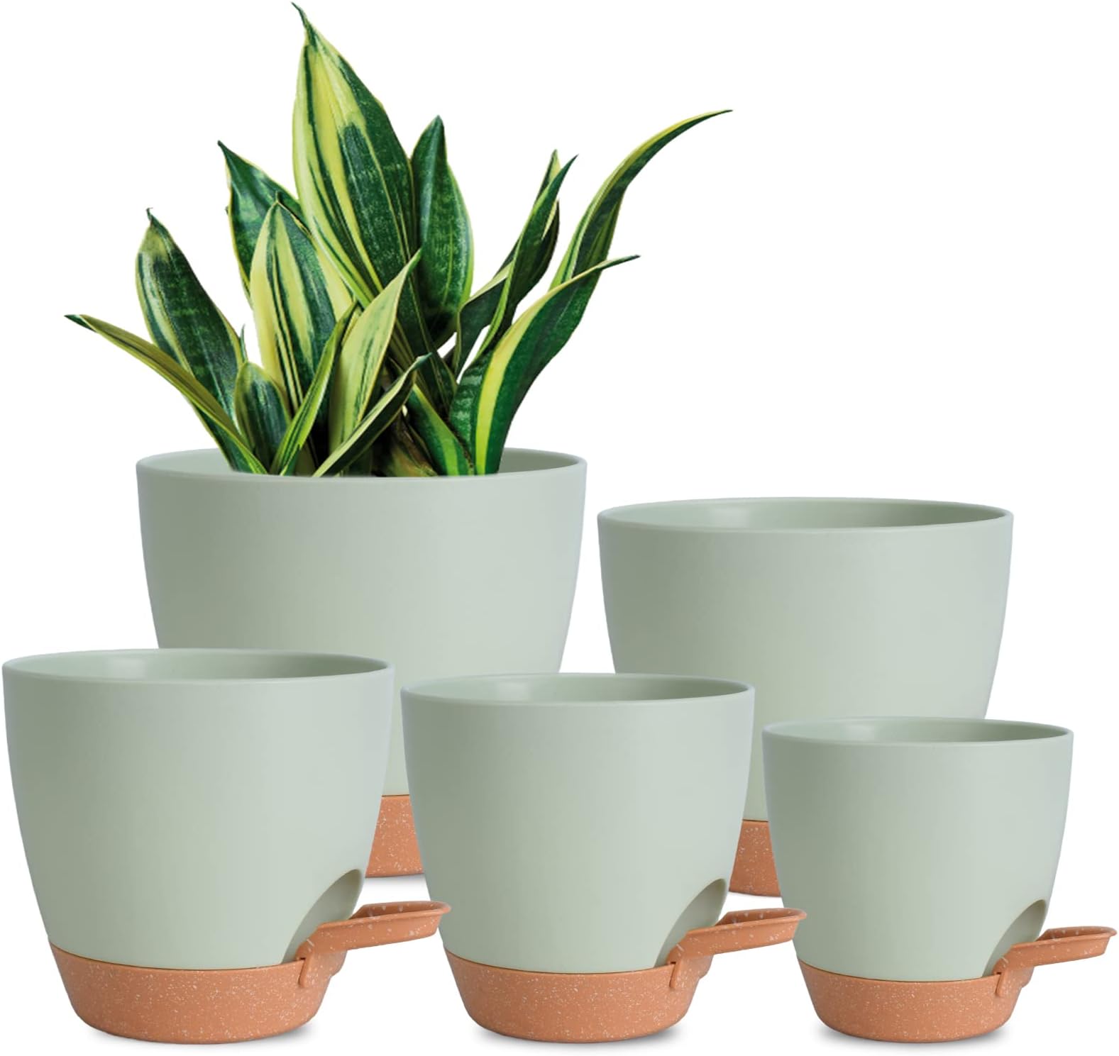Etvski Self Watering Pots for Indoor Plants, 4pcs Self