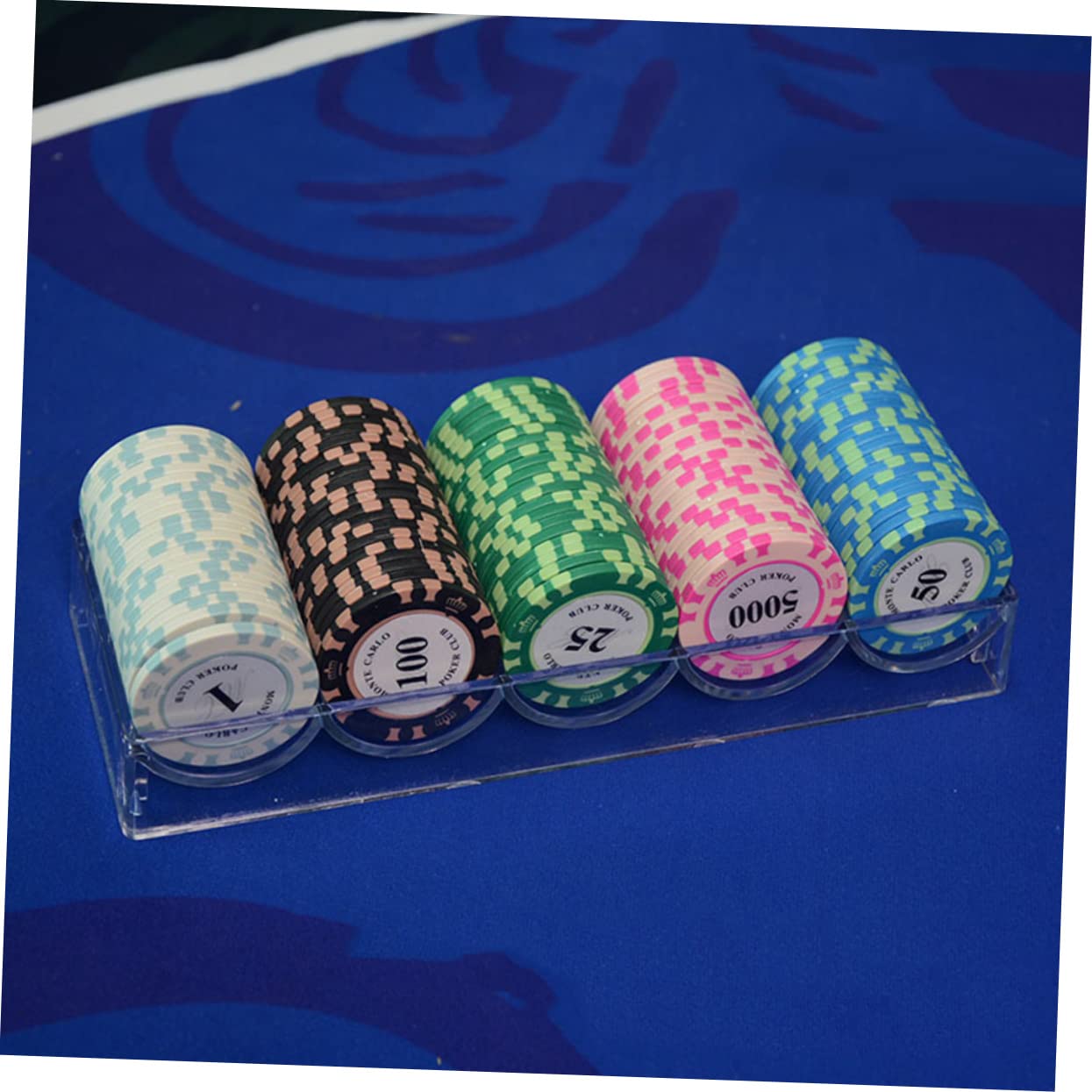 ifundom 3pezzi Scatola Trasparente Per Fiche Da Gioco Organizer Compatto e Pratico Per Fiche Da Poker Contenitore Per Stoccaggio e Salvaspazio