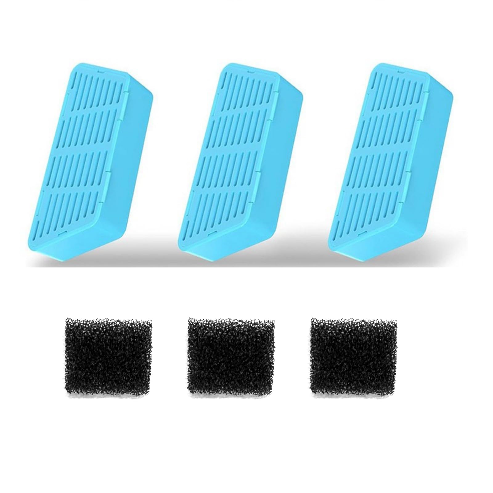 Zwwaazhf 3X Replacement And Sponges For Automatic Cats Water Fountain Battery Operated Pet Water Dispensers Accessories Replacement For Cats
