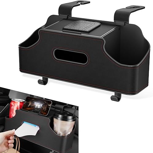 1 caja de almacenamiento para el respaldo del asiento del automóvil, 11.42 x 3.35 x 4.92 pulgadas, estante de almacenamiento multifuncional colgante