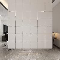 Vista 7 de Yizunnu Divisor de habitación colgante, división de paneles blancos de bricolaje, 12 piezas de pantalla de panel de madera y plástico, separadores
