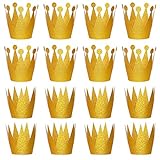 Gold Crown for Party with Elastic Ties, 24pcs by RUBFAC