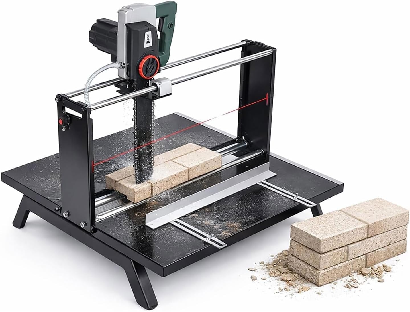 GYKOZY 220V Electric Brick Cutters 3000W, Lightweight Folding Design, Includes Spare Chain, Continuously Variable Transmission for Aerated & Refractory Bricks