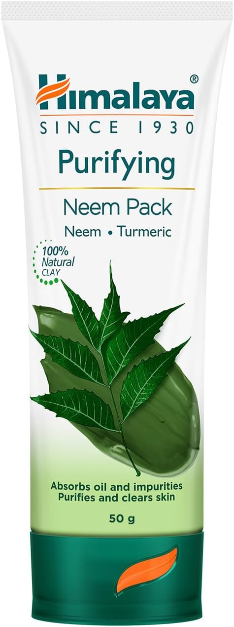 2 X Himalaya Neem Face Pack for Clean, Clear and Healthy Complexion 50g X 2 = 100gm (3.5 oz)