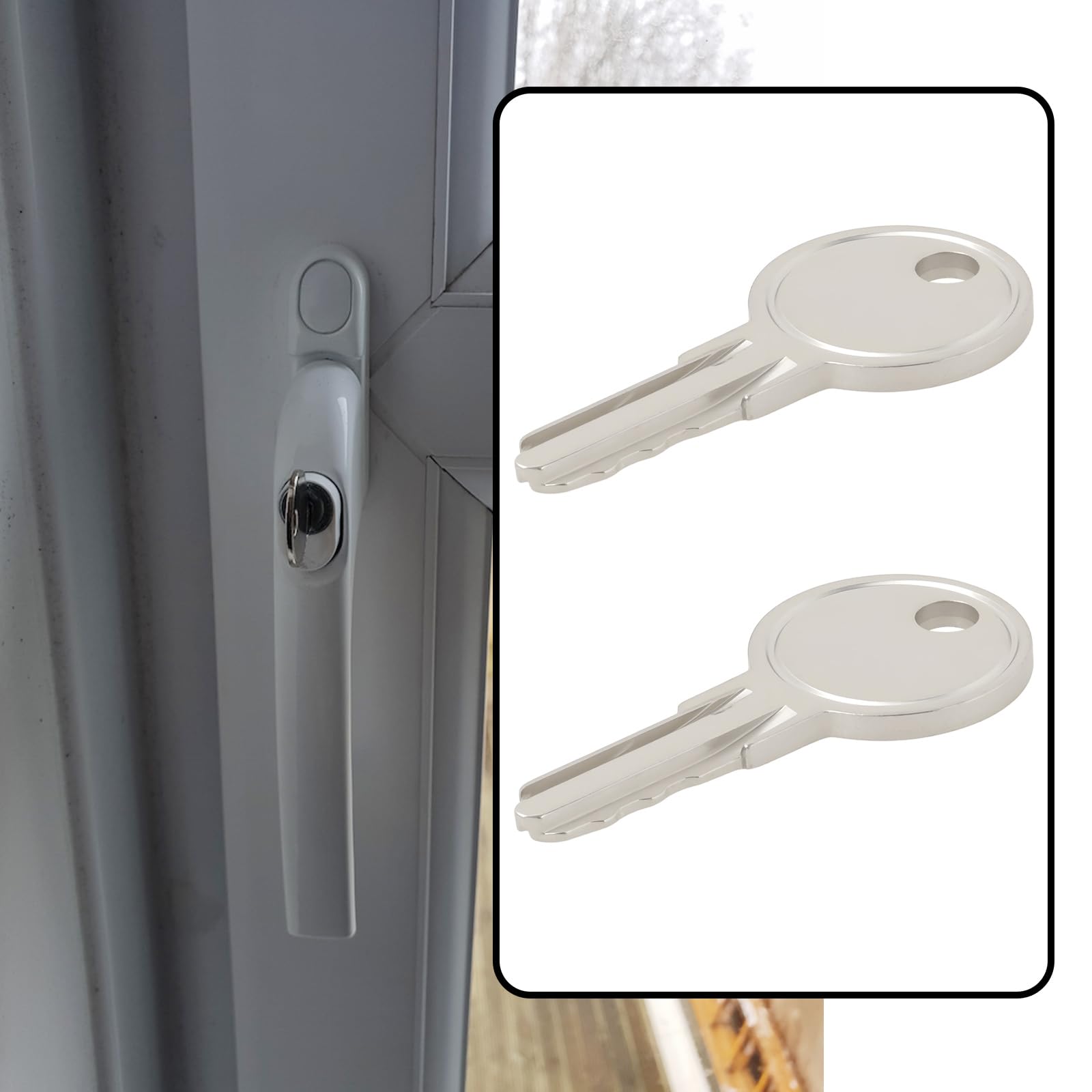 EMSea 5Pcs UPVC Window Handle Key Compatible with Securistyle Window Lock - Image 3