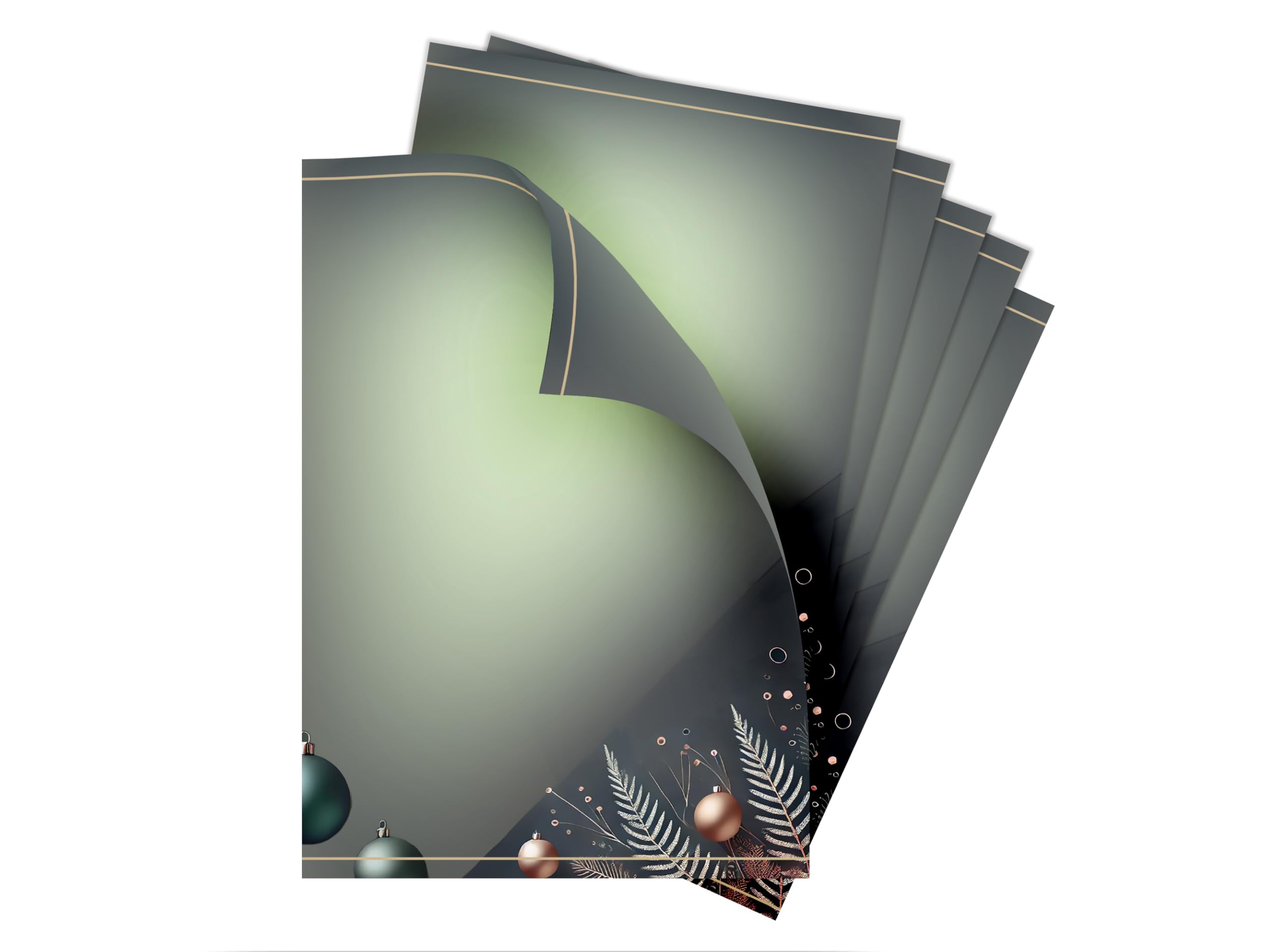 Briefpapier Weihnachten Weihnachtsbriefpapier mit Umschlag Umschlägen mit Fenster Weihnachtspapier A4 für Kunden (250 Blätter + 250 Umschläge)