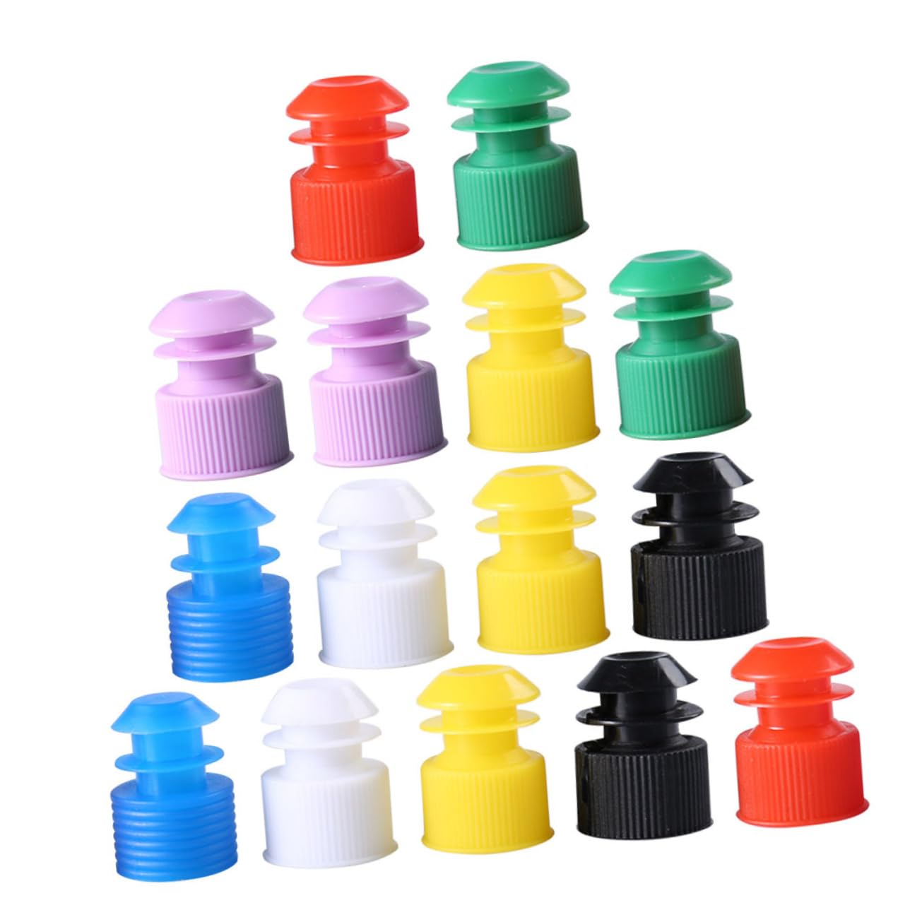 NAMOARLY 100pcs Test Tube Stopper Test Tubes Graduated Cylinder Cap Screw Bottle Stopper Screw Stopper Bottle Plugs Test Tube Plug Screw Tube Plug Test Tube Screw Test Tube Cork Plastic