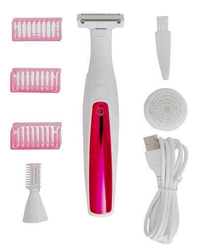 Miniatura 2 de Kushae Kit de maquinilla de afeitar 3 en 1 para mujer, maquinilla de afeitar femenina, herramienta de corte de cejas, dispositivo de limpieza