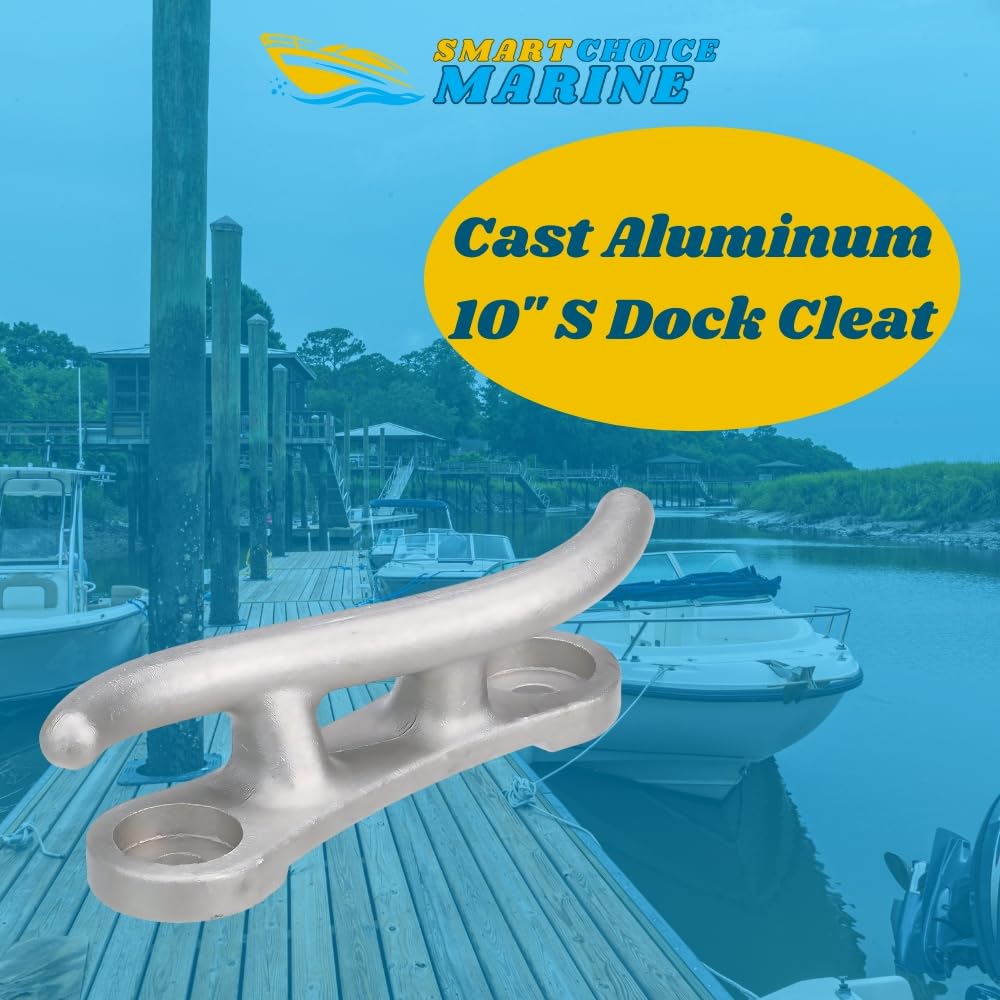 Smart Choice Marine Cast Aluminum S Dock Cleat (10