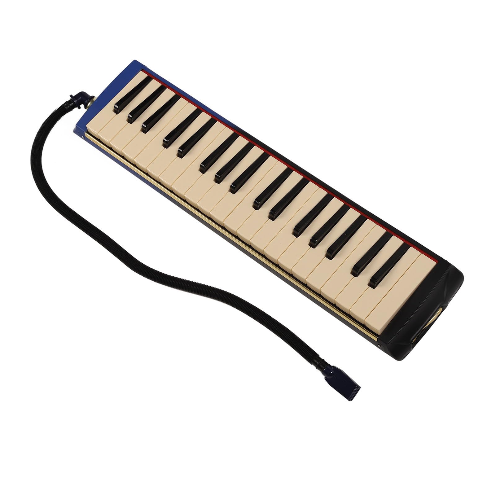 37 Klucz Melodica Instrument fortepian podwójne miękkie rurki 2 ustniki profesjonalna klawiatura powietrza z noszą worka muzyka naklejka dla początkujących studenci muzycy ABS