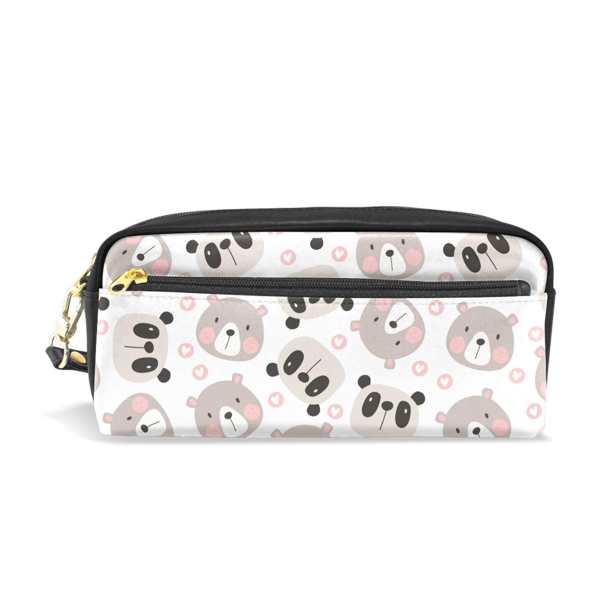Mnsruu Astuccio Personalizzato 3 Scomparti Panda | Portapenne In Tessuto Oxford Per Scuola
