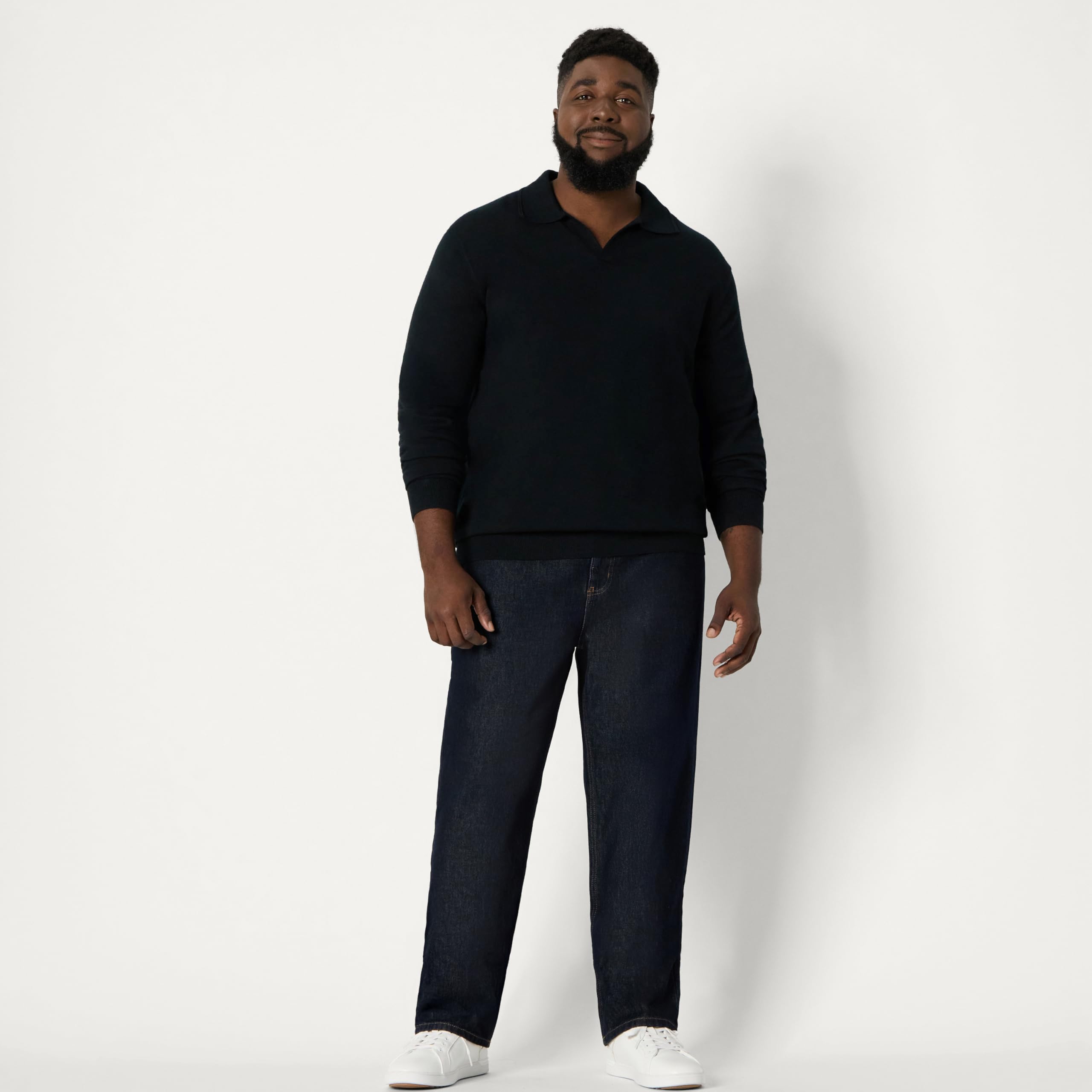 Amazon Essentials Uomo Maglione Polo a Maniche Lunghe, vestibilità Classica