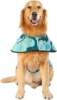 Vista 2 de HDE - Impermeable protector con capucha para perros y cachorros, tallas de la S a la XL (diseño de dinosaurios, talla XL)