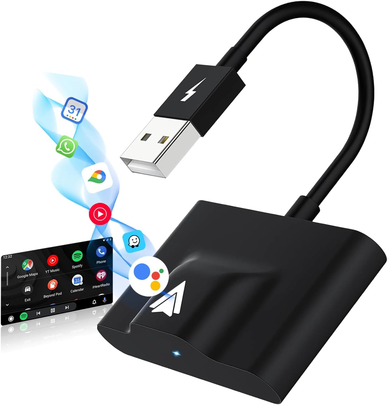 Android Auto Wireless Adapter for Android Auto (Bluetooth 5.3 + 5.8 GHz WiFi)