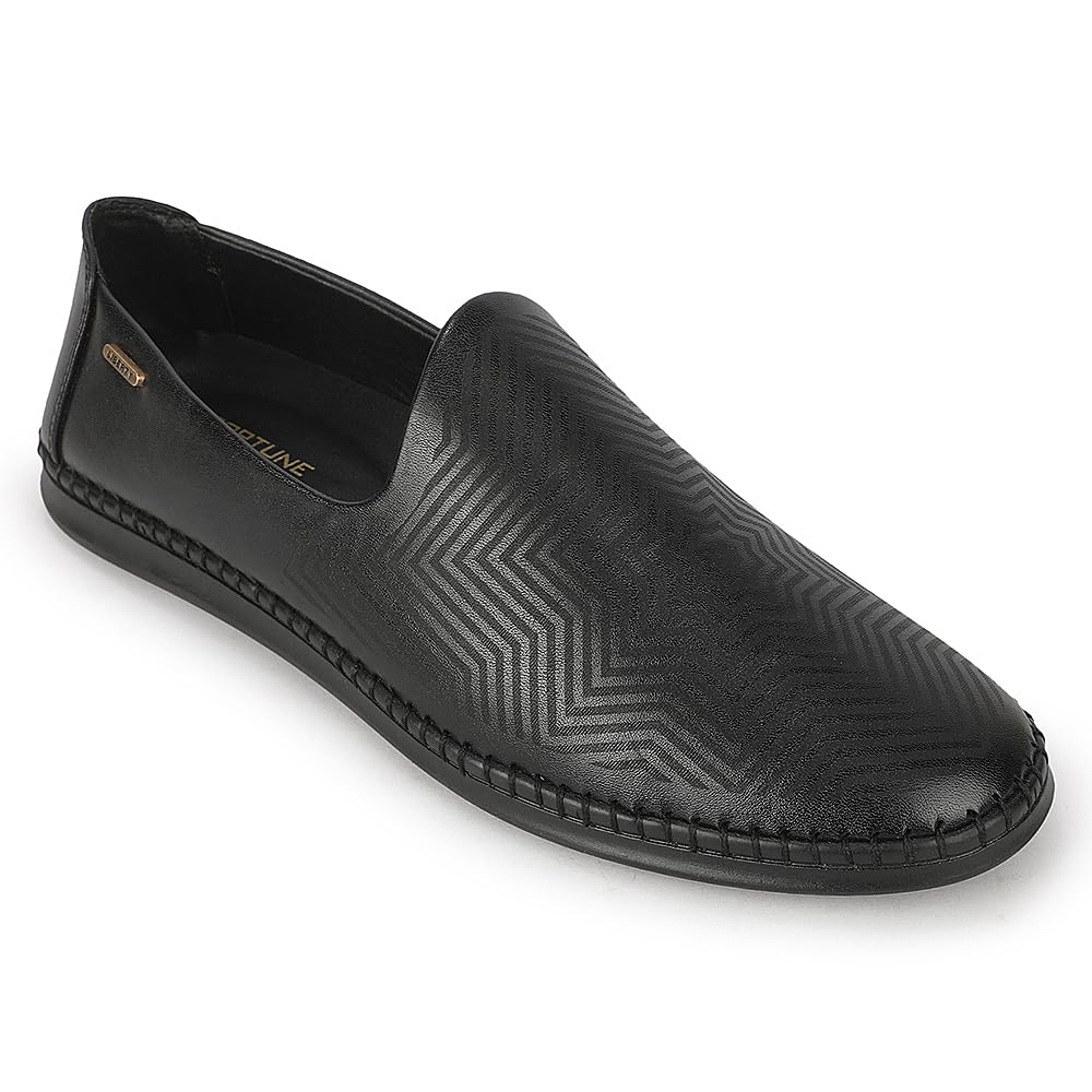 Fortune Black Casual Loafers for Men - Slip-On Loafer-image-30