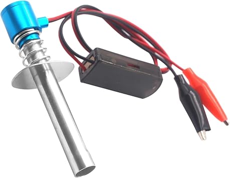 1/10 RC Electronic Glow Plug Starter Igniter 6V-24V 1/8 Nitro Engine Start Ignitor Tool Upgraded for 18 110 Scale Crawler Buggy Truck Car Boat Plane Helicopter HSP Traxxas Kyosho Blue