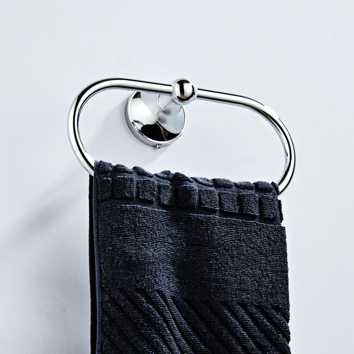 Toallero de Aro Ovalado de Cobre, Moderno y Simple para Baño