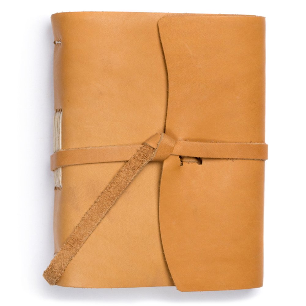 Rustico Leather Good Book w/Wrap Buckskin