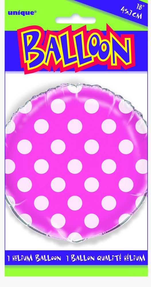 Unique Party Folien-Helium-Ballon, im Polka-Dot-Muster, 45,7 cm