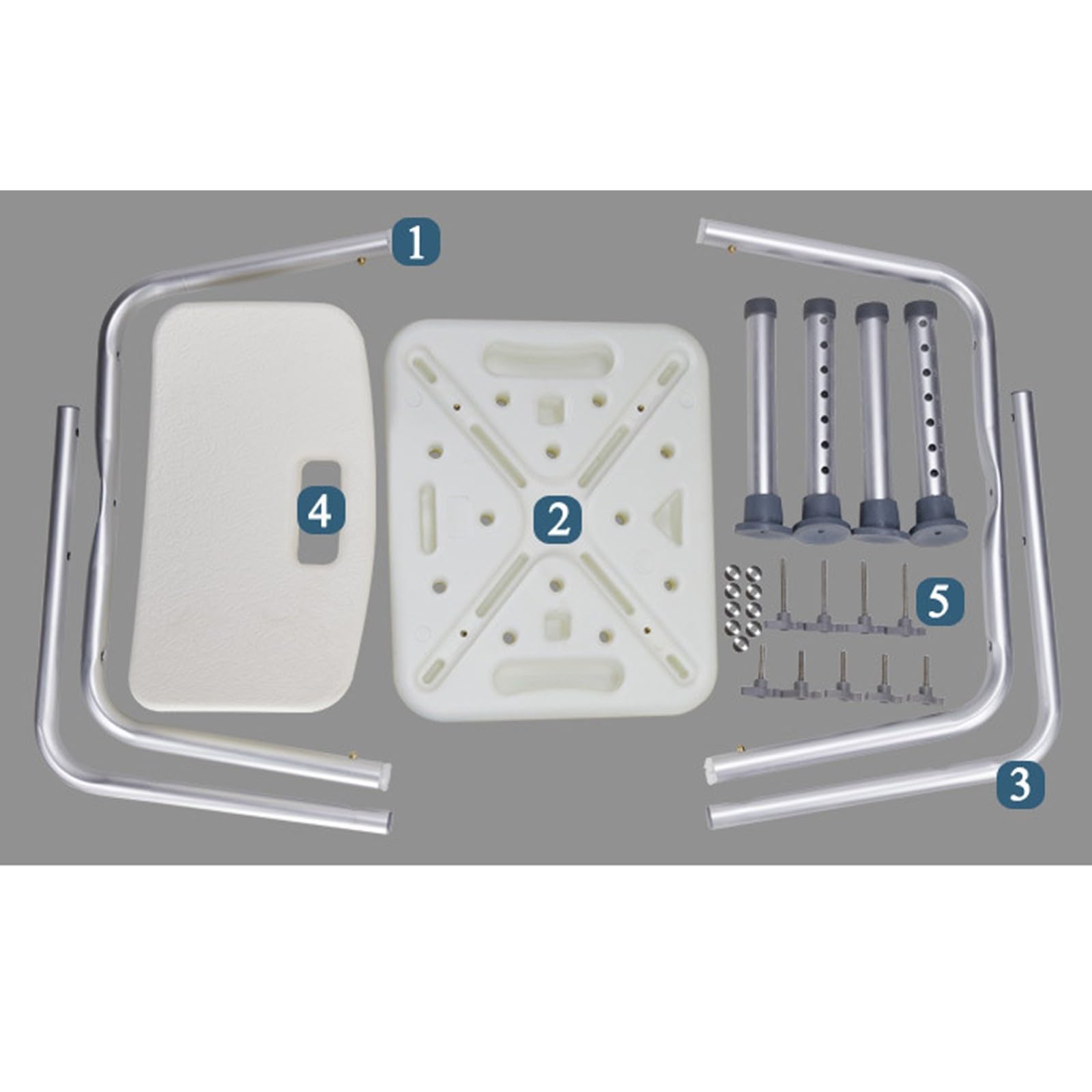 Silla para Ducha Taburete Baño con Respaldo,Taburete de Baño Asiento para Ducha Regulable en Altura,Silla para Ducha para Personas Mayores Antideslizante Ducha