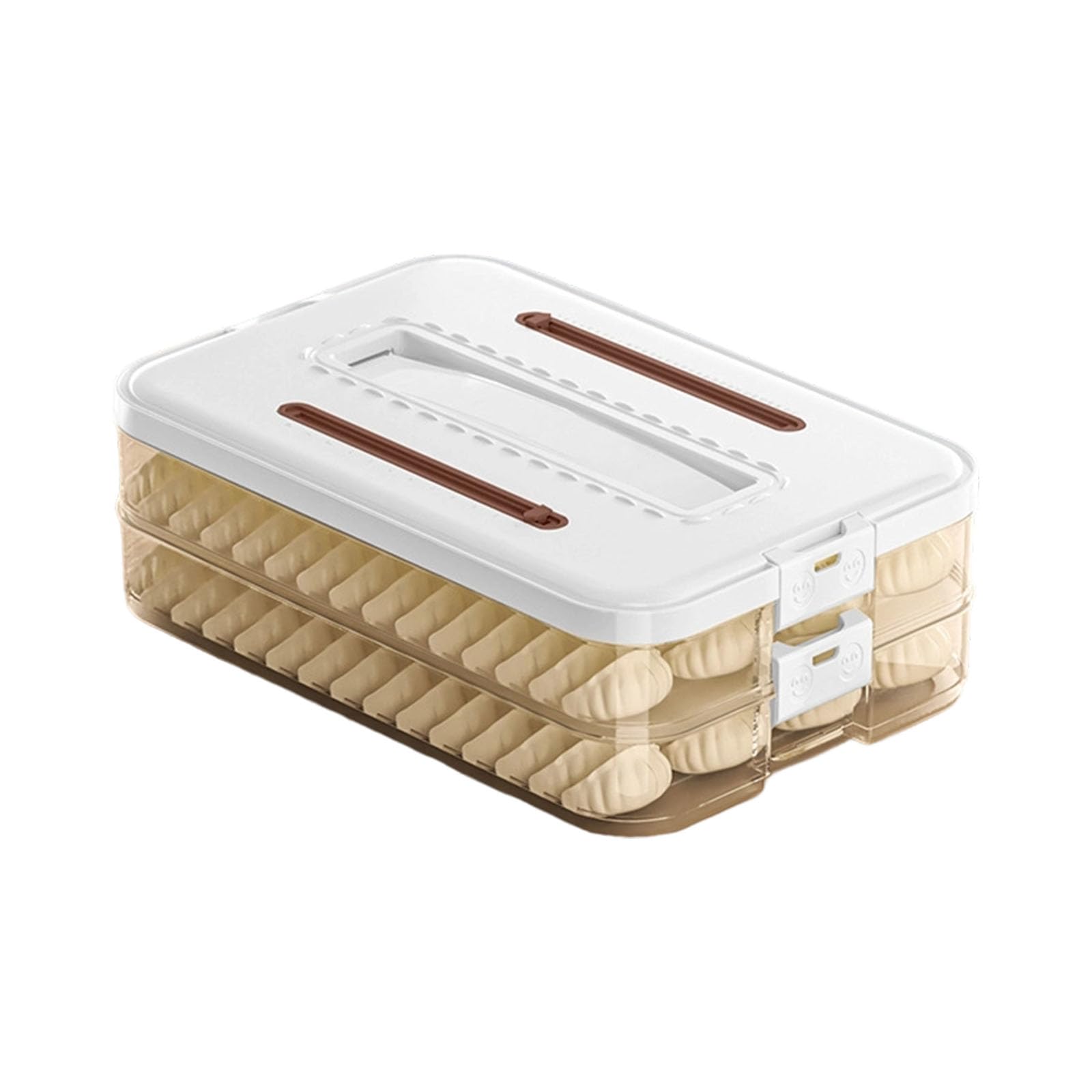 Tsophreniq Multilayer Kitchen Freezer Box Sealed Stackable Design for Dumplings Wonton Iced Food Storage Multiple Layer Freezer Storage Box