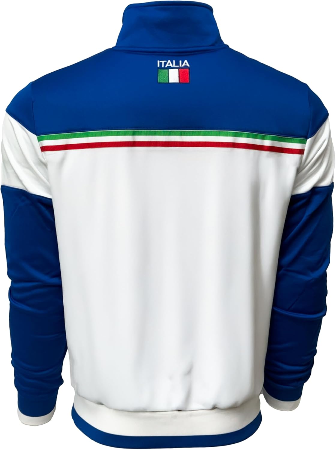 Just 4 Kicks Men's Italy Jacket, White Full Zip Italia Soccer Track Jacket With Zipper Pockets - Image 6