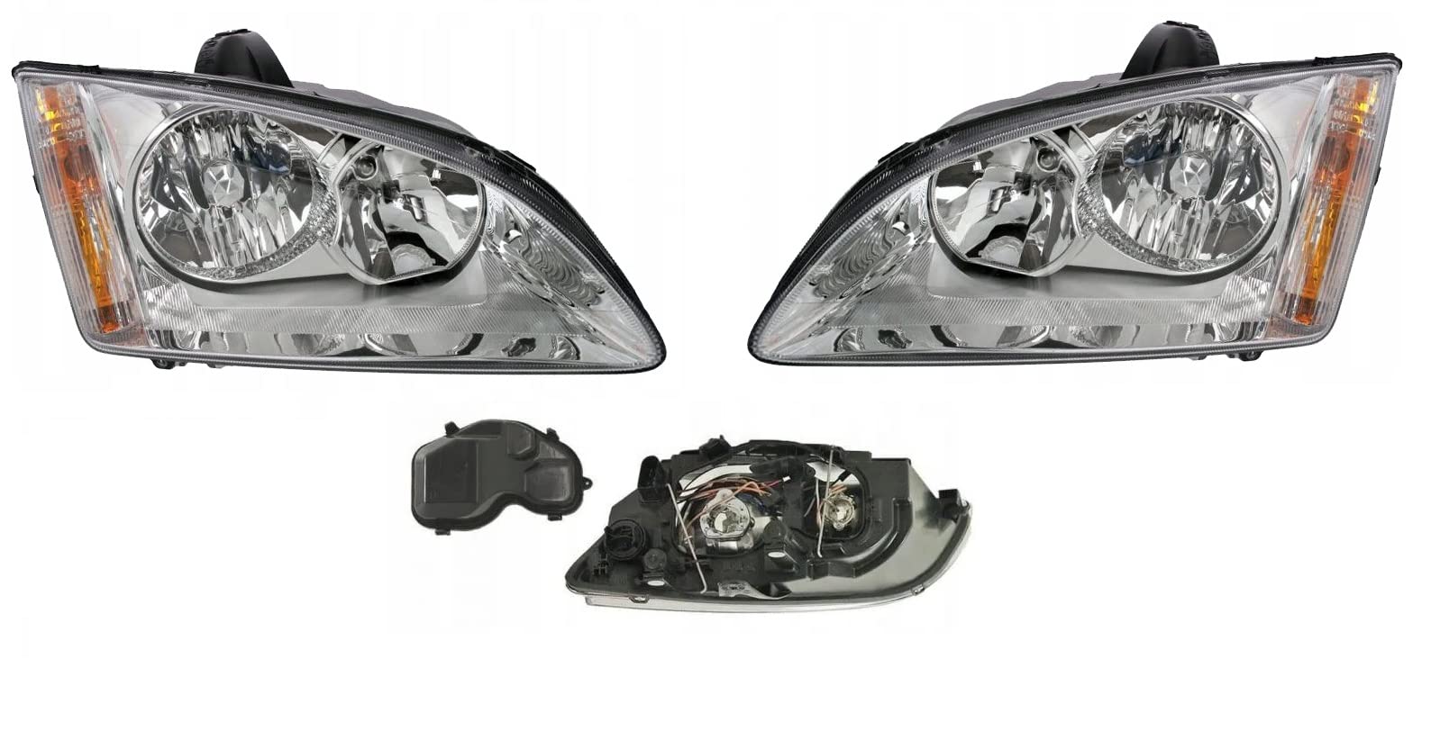 Set Fari Anteriori per Focus MK2 2004-2007 H1/H7 Regolazione Elettrica