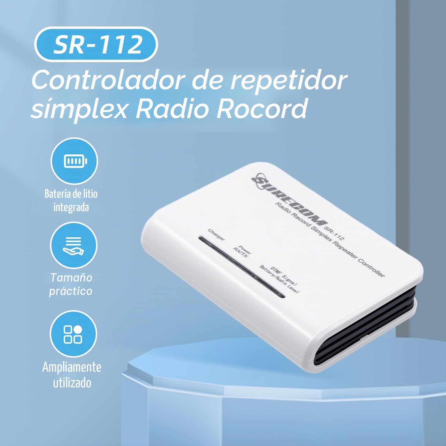 Mcbazel Surecom SR-112 - Mando de repetición de radio de banda cruzada con cable K Plug 46-K para Kenwood Baofeng PUXING WOUXUN QUANSHENG