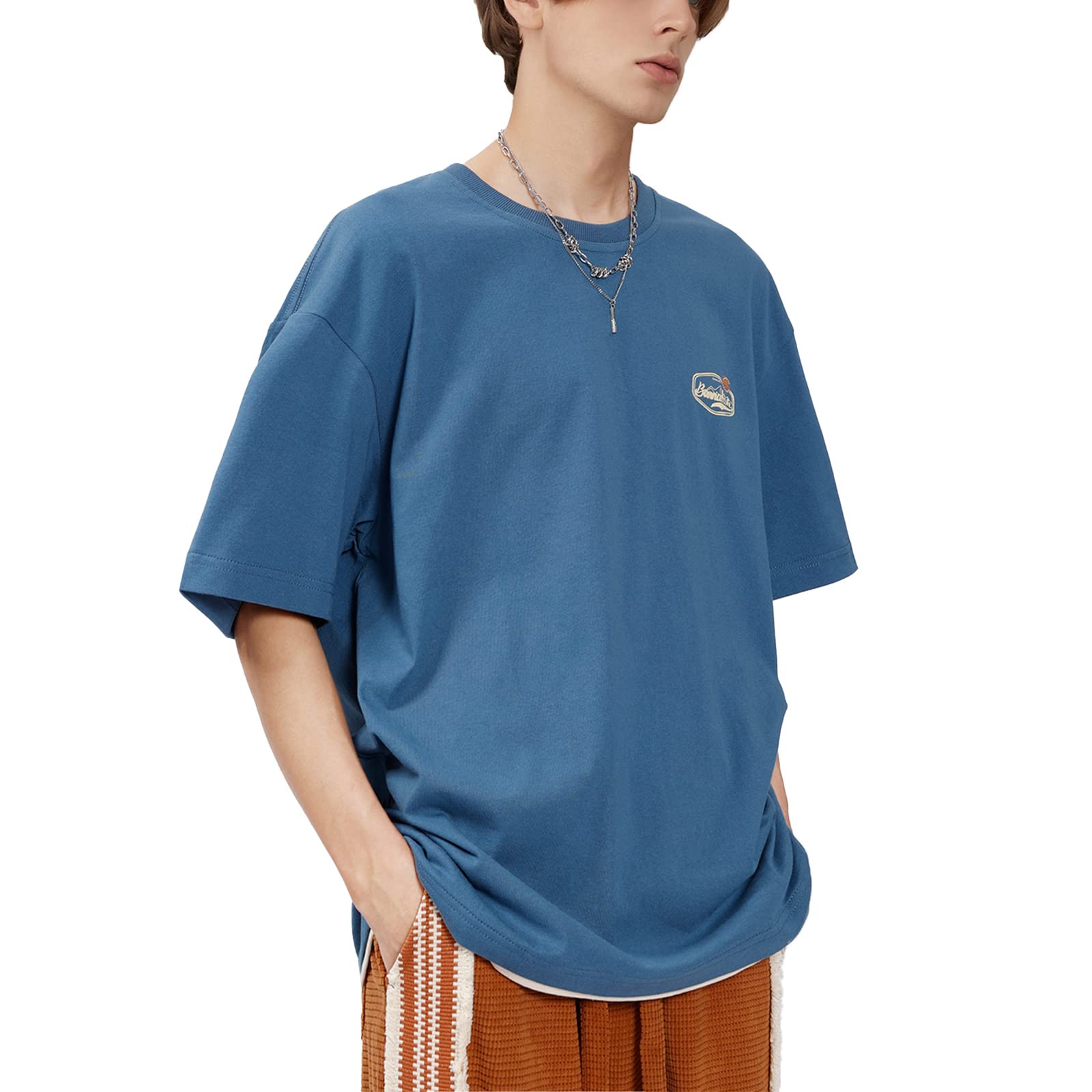 Aelfric EdenUnisex Oversize Shirts T-Shirt Men's Letter Print Hip-Hop T-Shirts Top Women's Loose Casual Harajuku Summer Tops