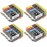 Hohe Qualität 20x kompatible Tintenpatronen zu CLI-526 PGI-525 mit CHIP & Füllstandsanzeige direkt einsetzbar für Canon Pixma iP4850 MX885 MG5150 MG5250 MG6150 MG8150. Sie erhalten 4x PGI-525BK schwarz (groß), 4x CLI-526BK schwarz (klein), 4x CLI-526C cyan, 4x CLI-526M magenta, 4x CLI-526Y gelb