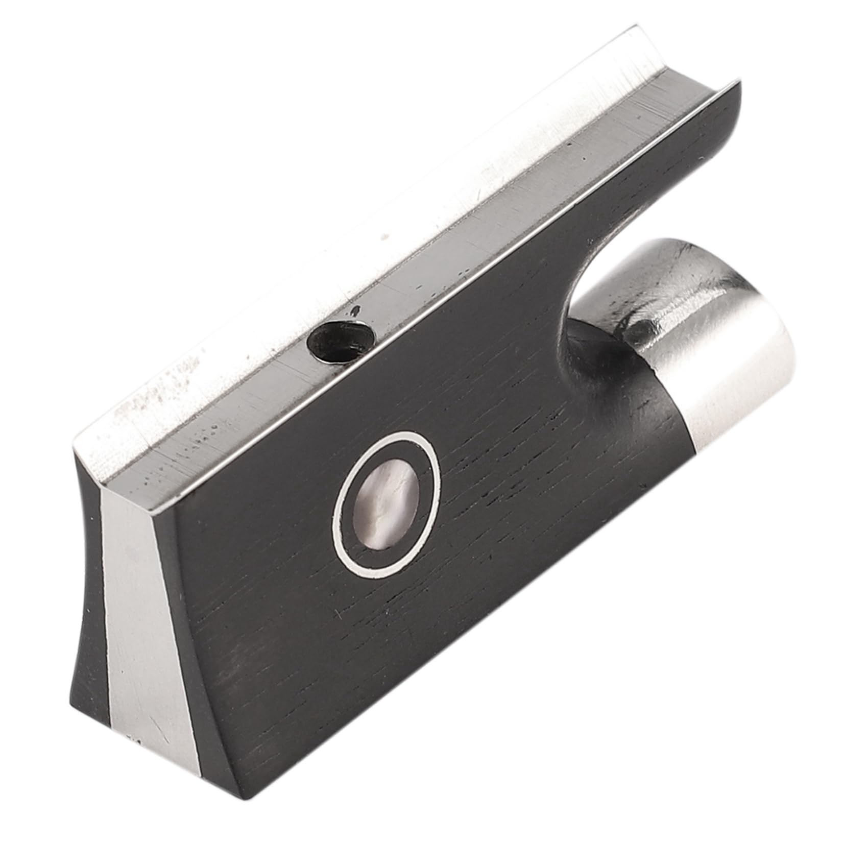 Geigenbogenfrosch 4/4 Violine Teile Metall Schwarz Silber | Hochwertiger Geigenbogenfrosch aus Metall, passend für 4/4 Violinen, perfekter Ersatz bei Beschädigung, einfache Montage.