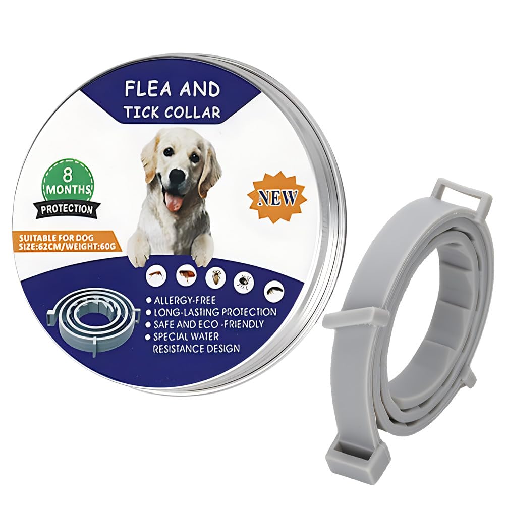 Mr.Twinklelight Collar Antipulgas,Tamaño Ajustable Collar Antiparasitos para Perro, Impermeable-Repelente,contra Pulgas Garrapatas y Mosquitos para Perros y Gatos