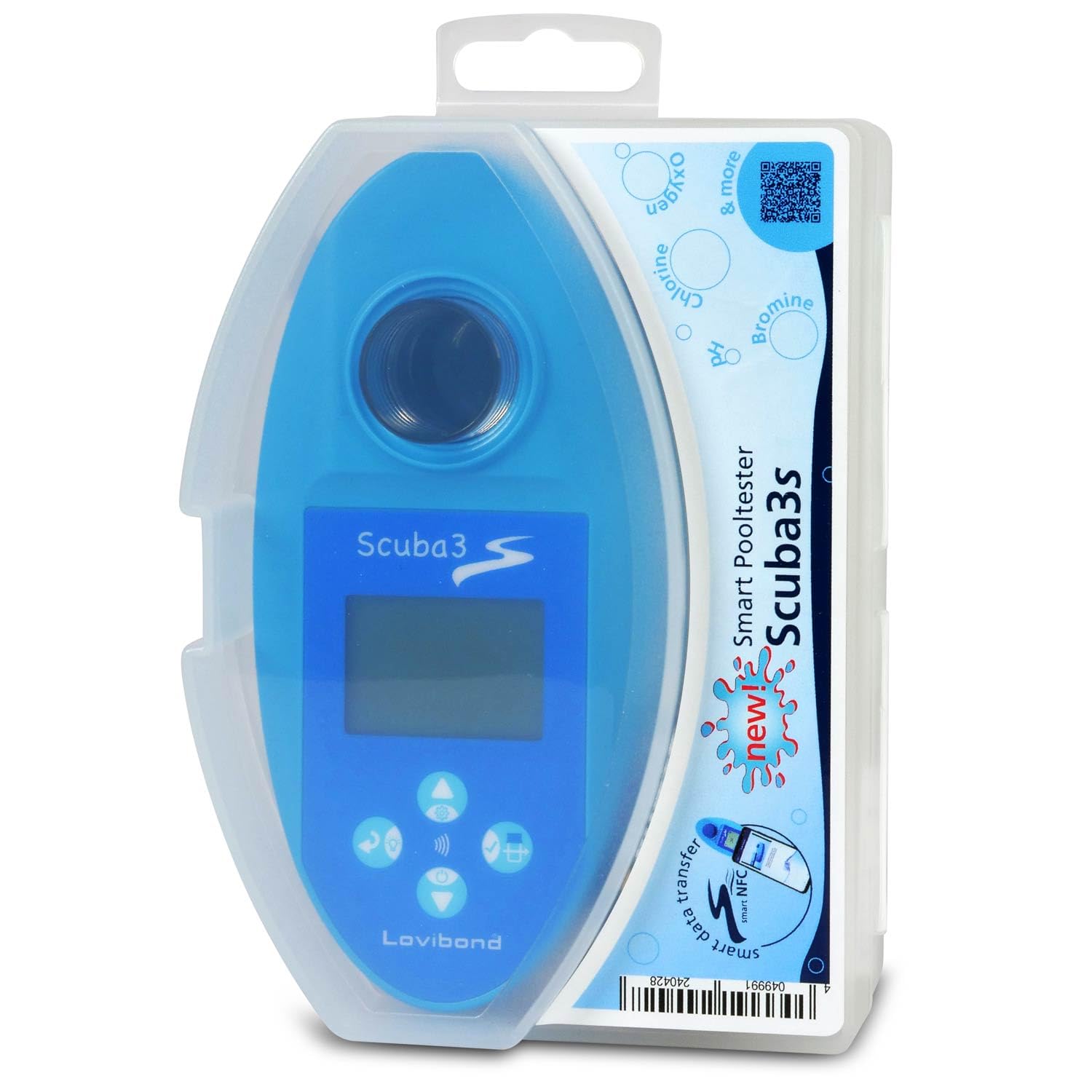 Lovibond Scuba3s Pool Misuratore elettronico per piscina con NFC e applicazione - 11 parametri acqua - Qualità dell'acqua - Piscina IPX7 - Facile da usare
