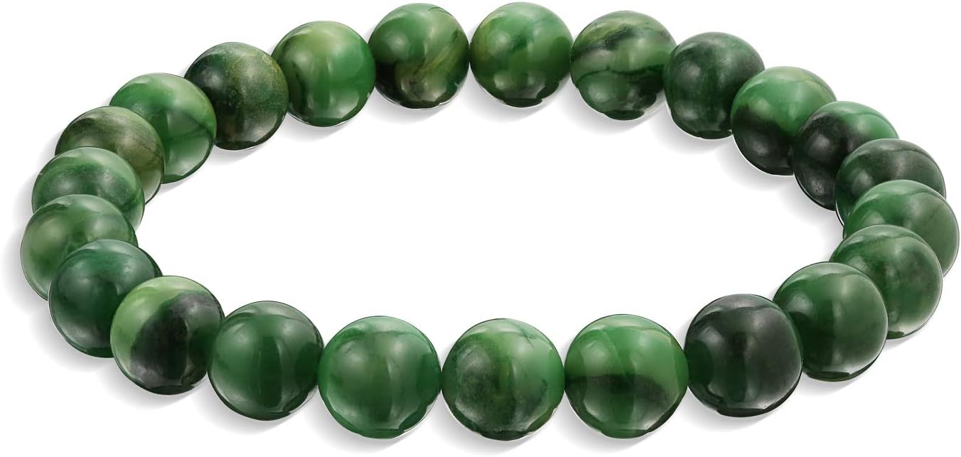 Bling Jewelry Natural Multi Color Semi Precious Gemstone Round Bead 8MM Strand Stackable Stretch Bracelet For Women Men Teen Unisex