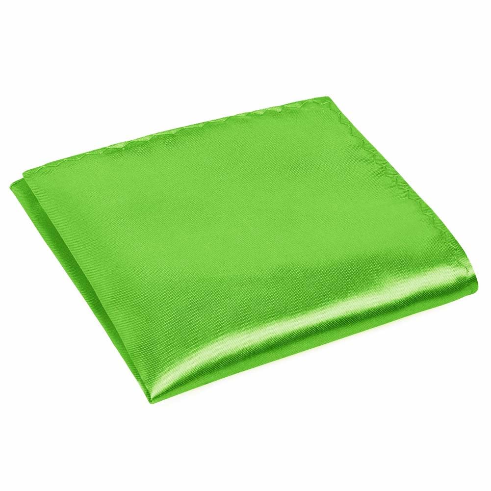 Uraqt Unisex 30*30Cm-Light Green Men's Pocket Squares, Soft Gents Hankies Premium Assorted Mens Pocket Square Handkerchiefs Set For Men And Women Plain Satin Handkerchief For Grooms Weddings Prom Celebration Part, Green