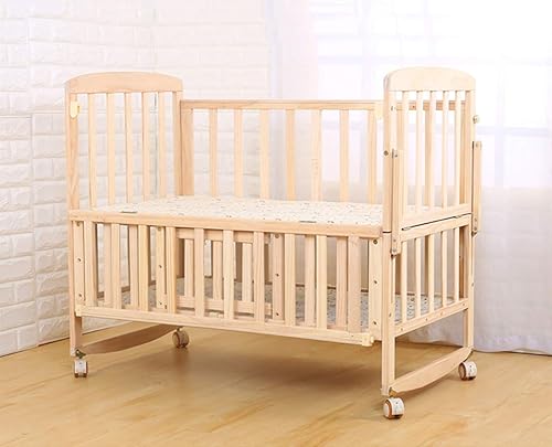 Miniatura 2 de TEMKIN Ruedas de ruedas pesadas de 2 pulgadas para cuna infantil en goma giratoria para cuna, 4 ruedas de muebles con freno, accesorios de rueda de