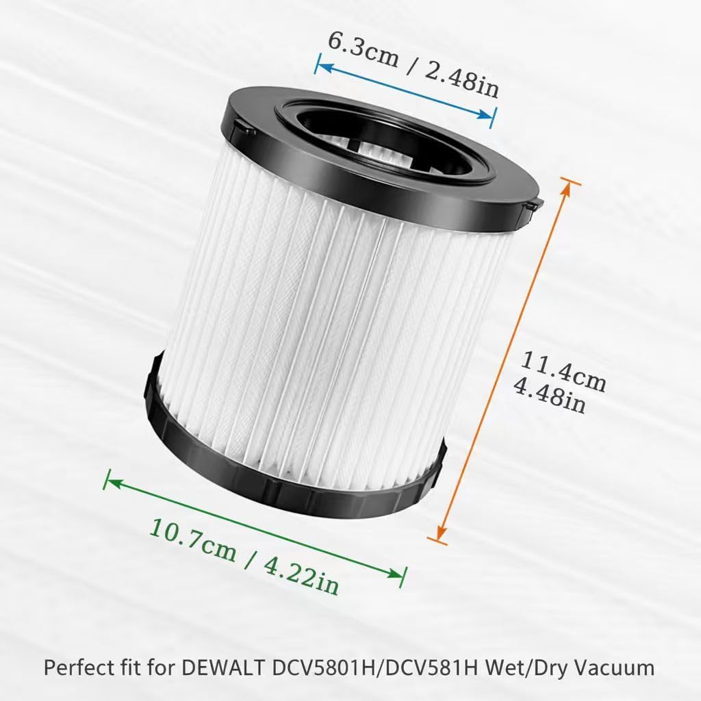 DCV5801H Filter Compatible with DEWALT DCV580H DCV581H 20V Wet/Dry Vac image 2