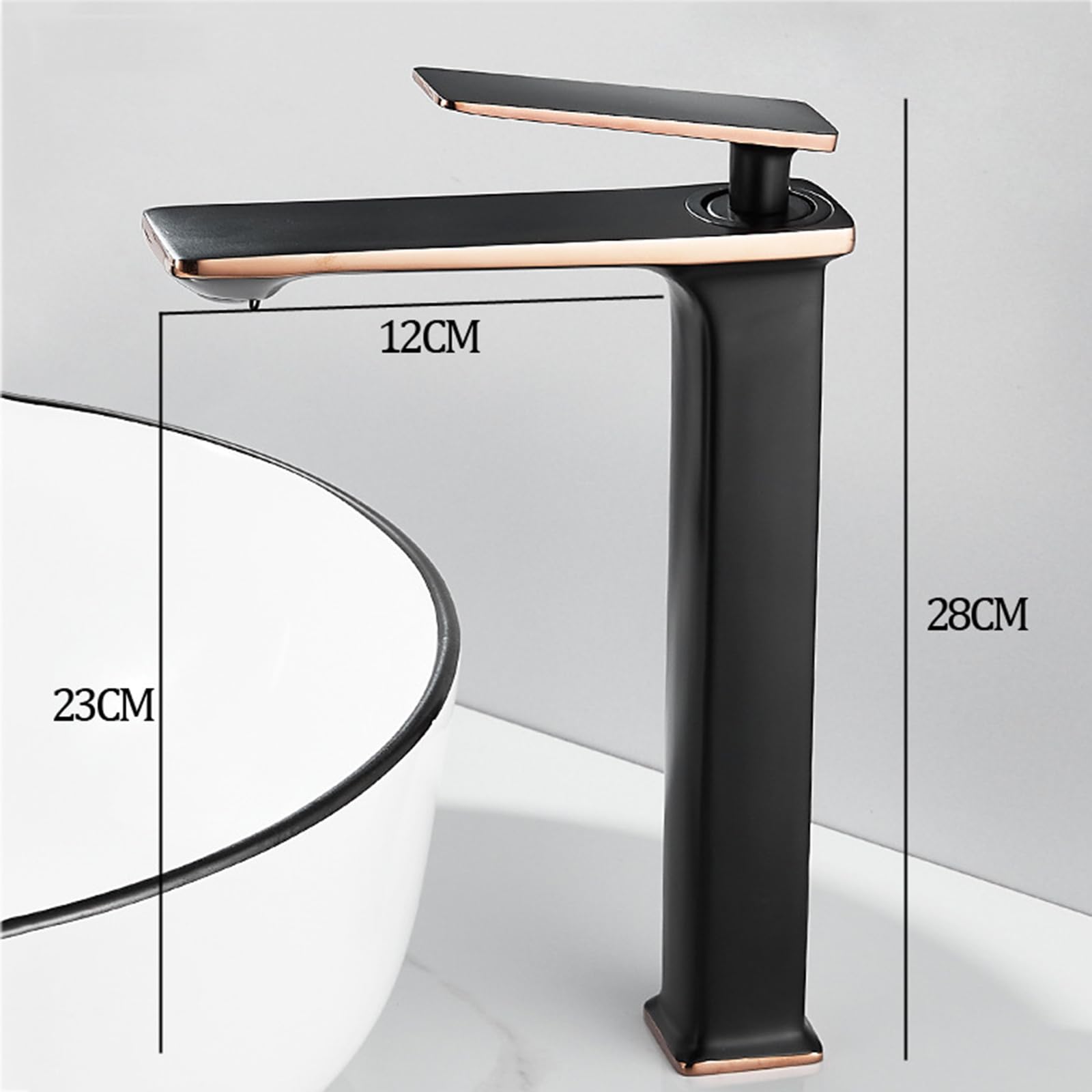 Badezimmer Waschtischarmatur Mischbatterie Einhebel Armatur Waschbecken Hoch Wasserhahn Waschbecken Einloch Warm Und Kaltmischbatterie Komplett Aus Kupfer,Gold,hoch