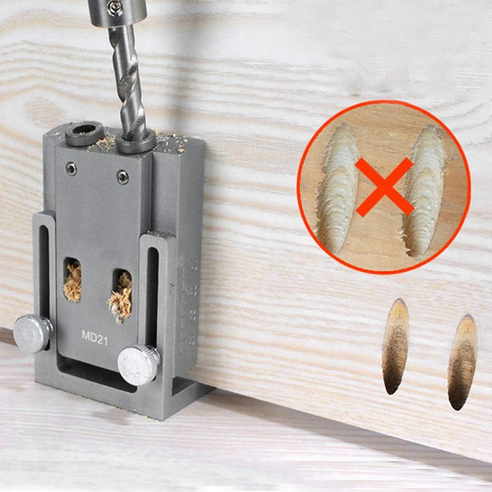 Jig Accessories Pocket Hole Screw Jig, Oblique Puncher Driller Guide Hole Locator Jig Kit Furniture Puncher Woodworking DIY Tool