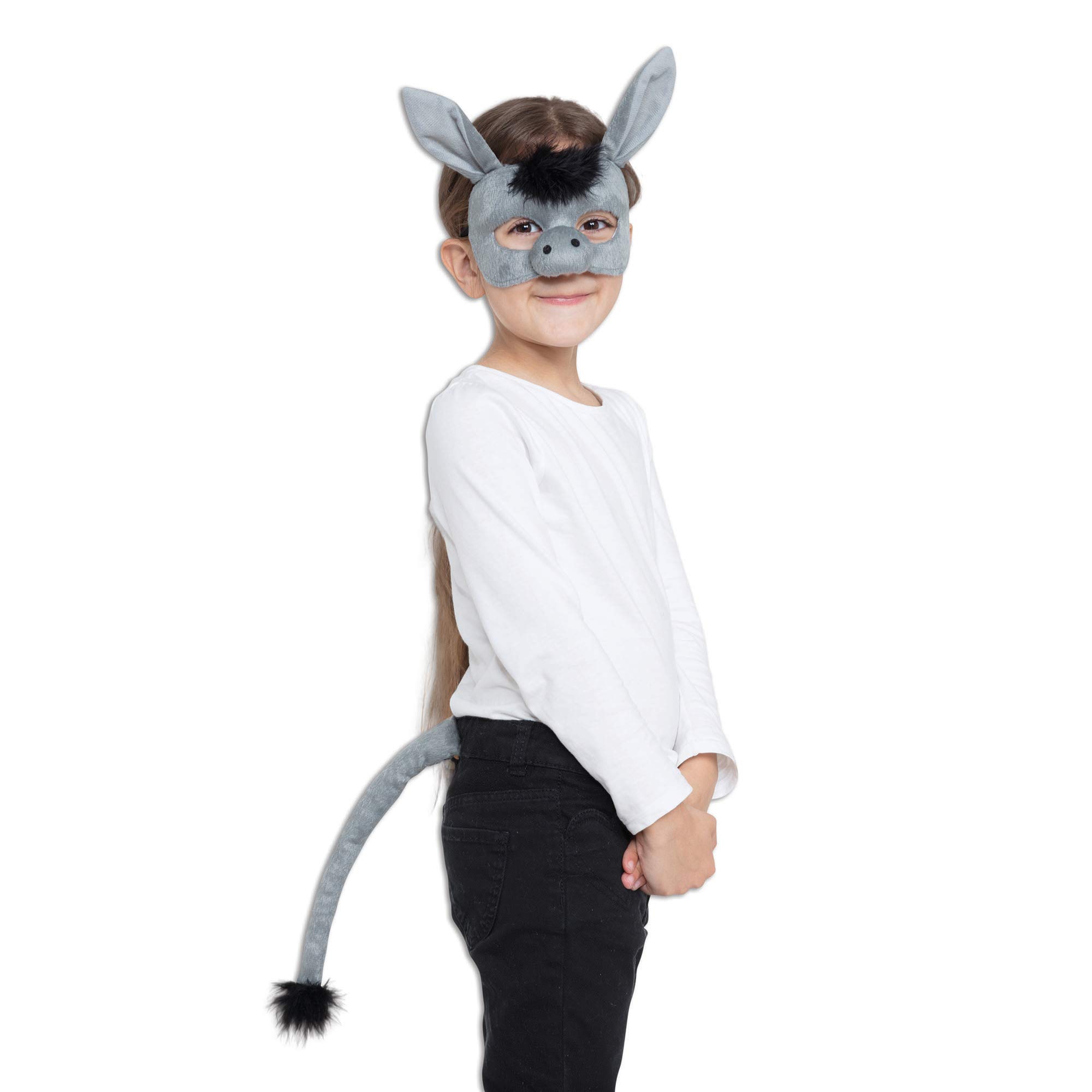 Bristol Novelty DS197 Donkey Set (Mask and Tail), One Size, Grey