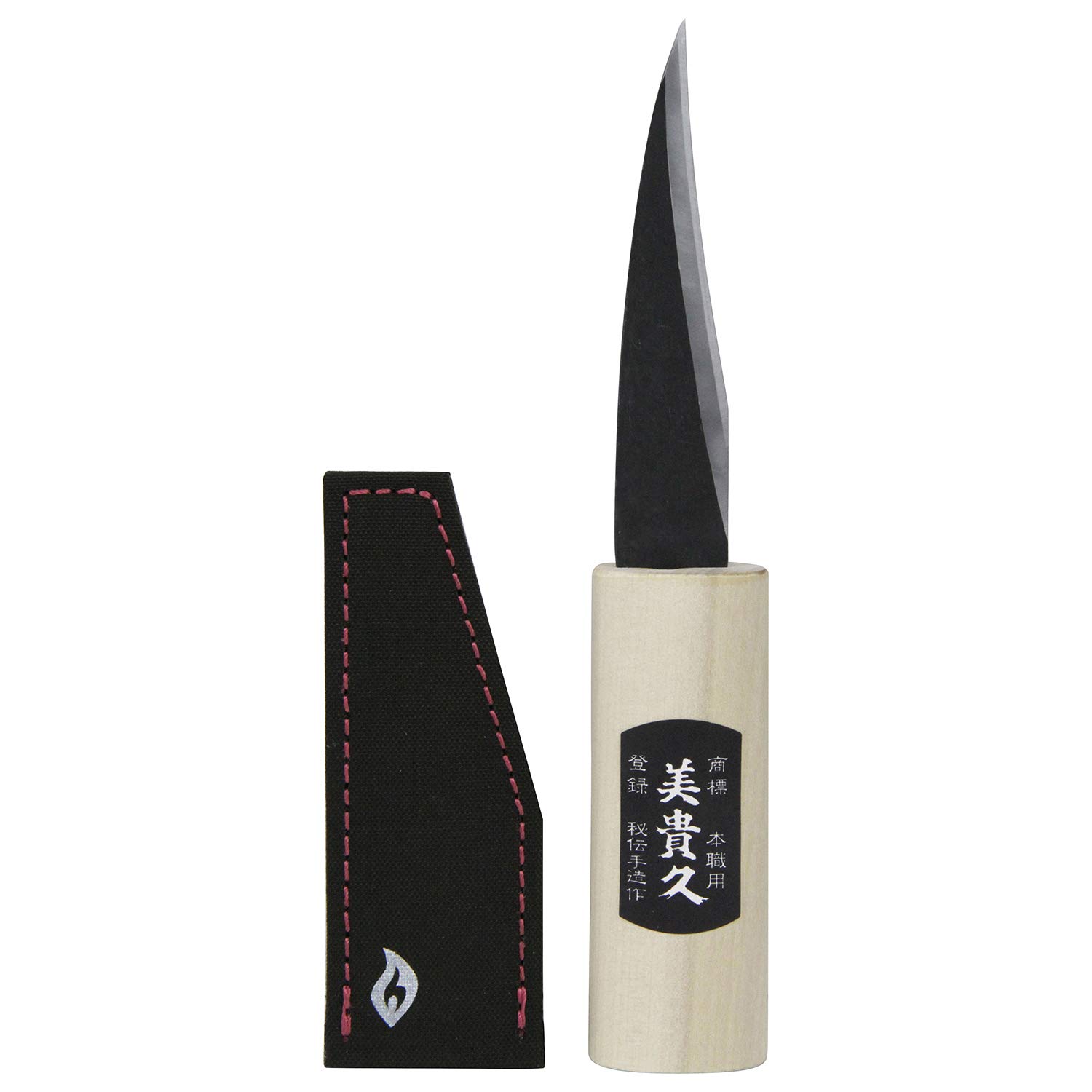 Amazon | 美貴久 田主丸型接木小刀 サック入 26-105B 黒打 105mm